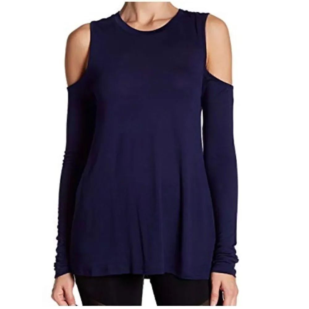 Sam Edelman NWT cold shoulder blue tee size M